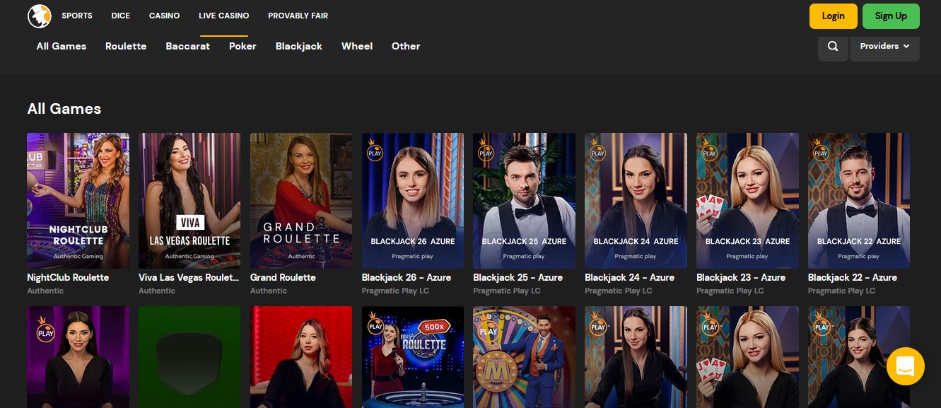 FortuneJack Live Casino