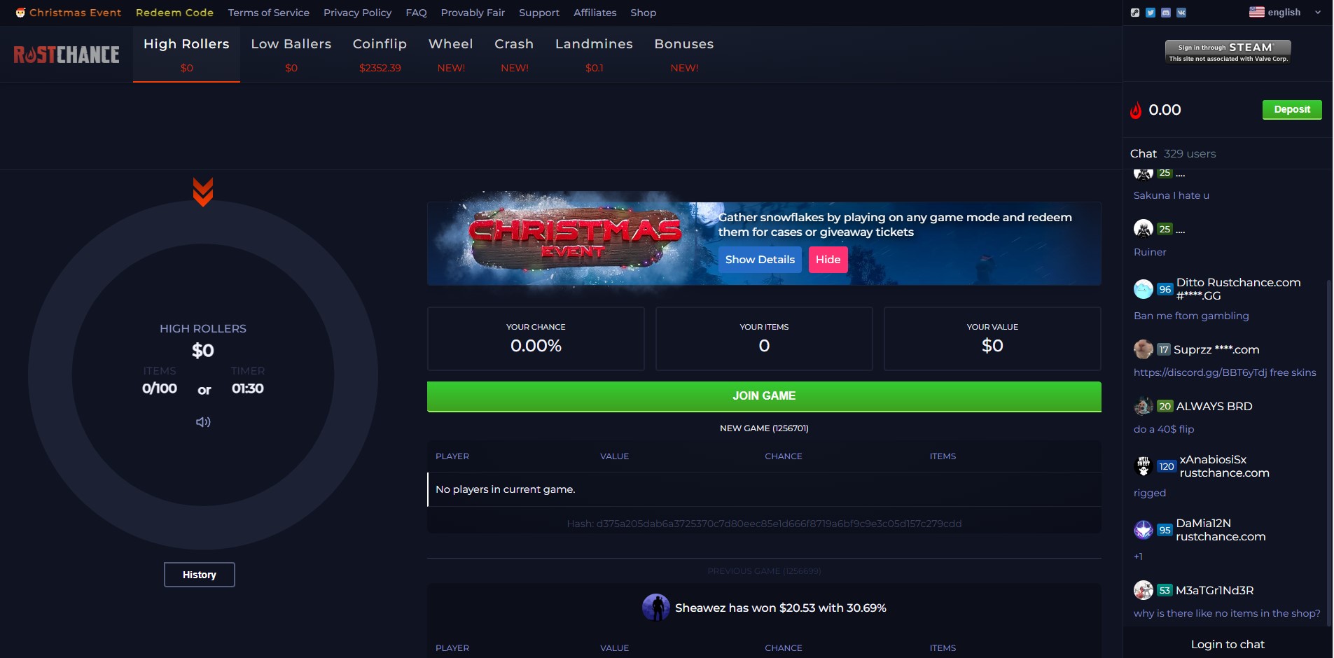 Rust Chance
