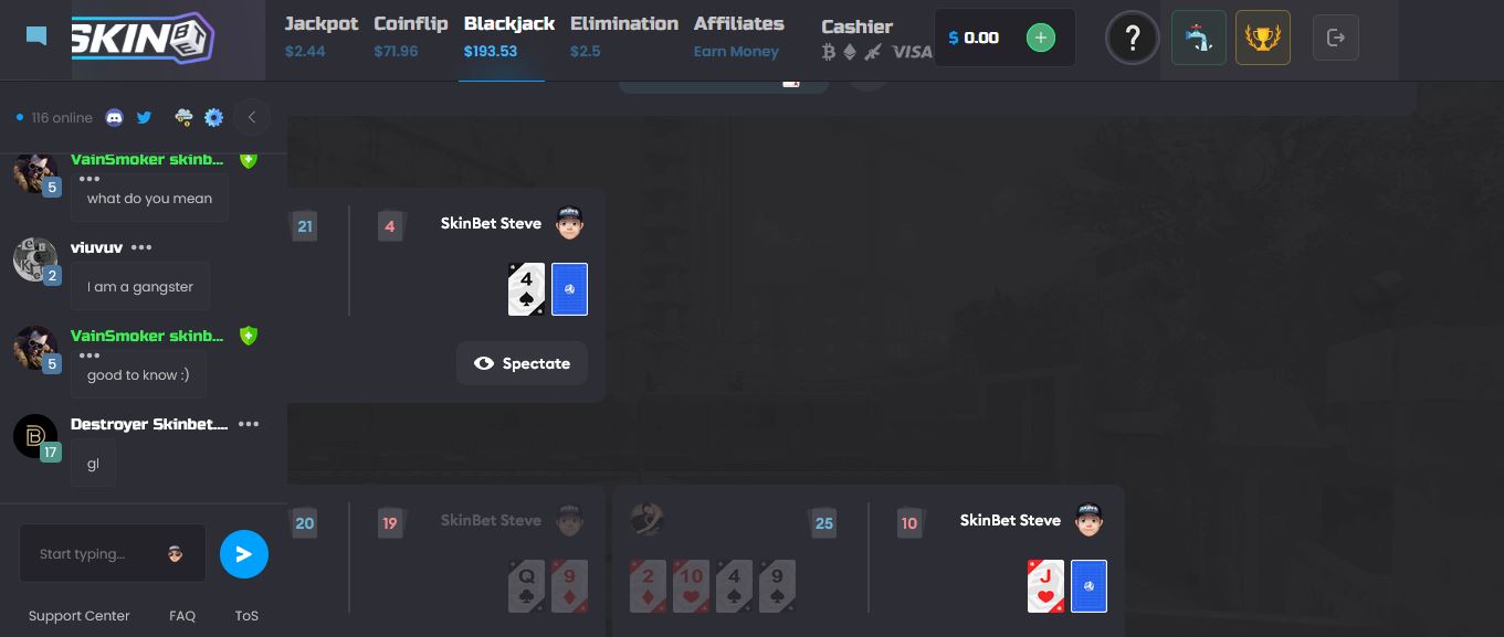 SkinBet CSGO Gambling Site