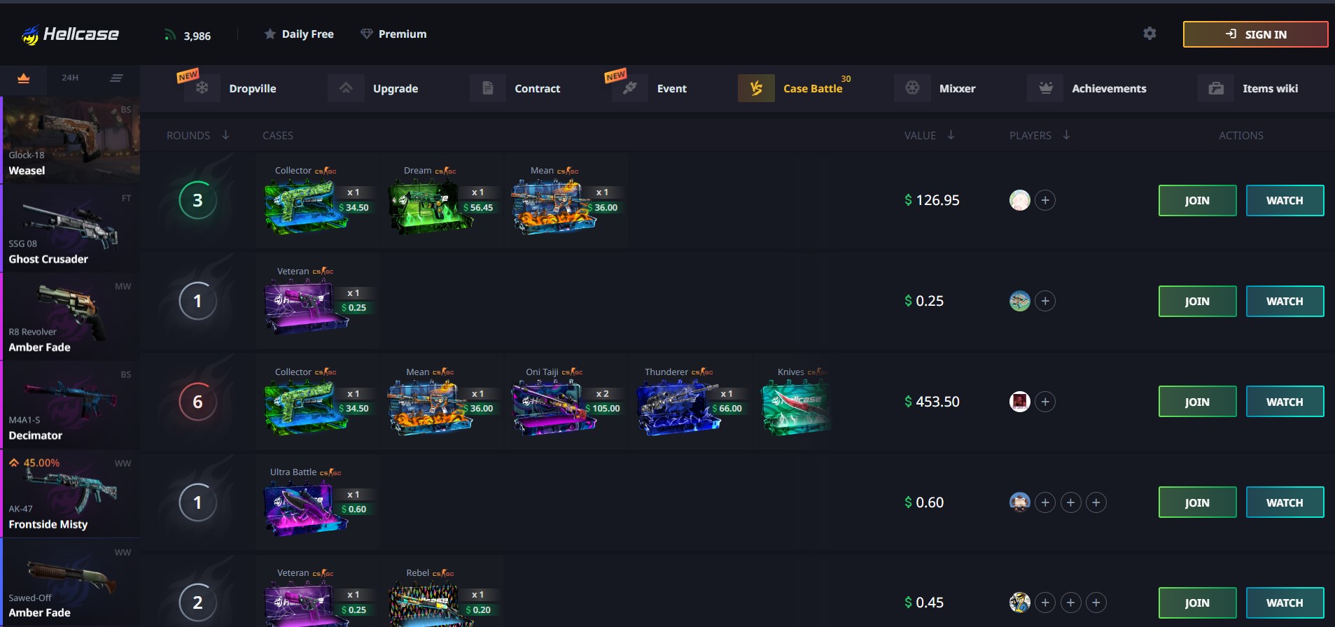 hellcase case battle CSGO