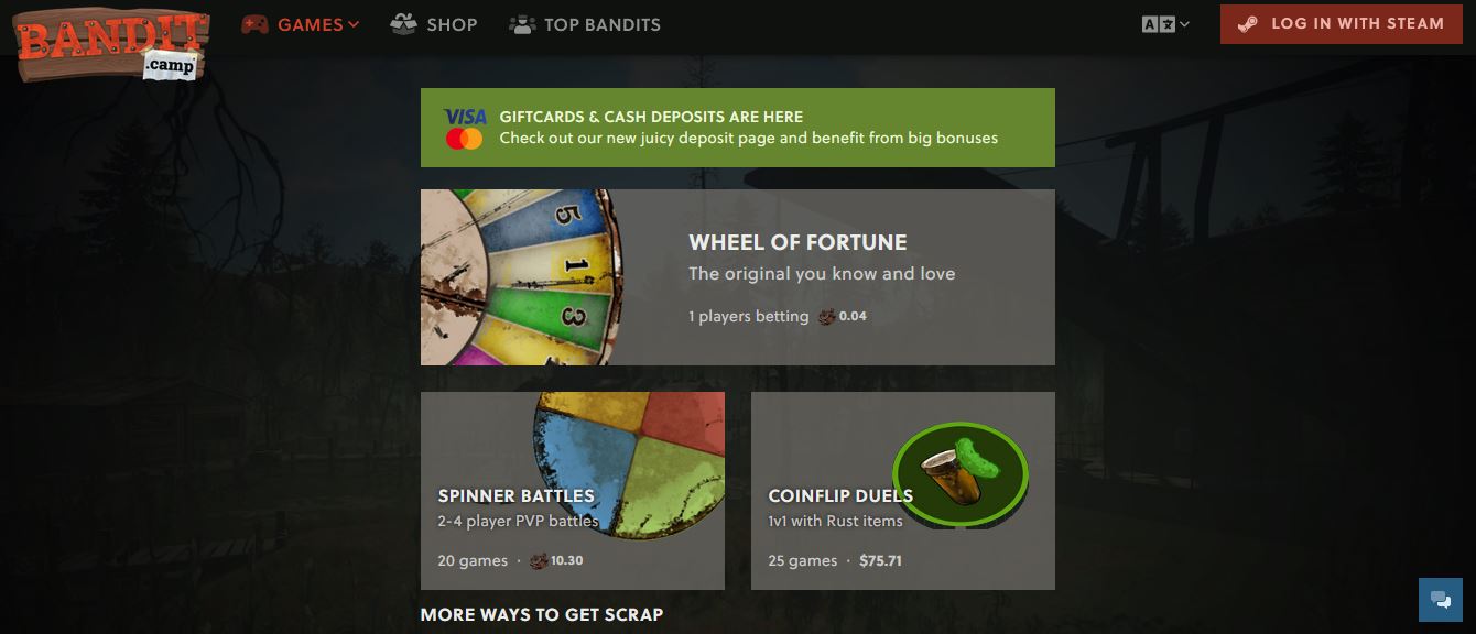 Bandit.Camp Review > Free Scrap > 0.03 Every 15 Minutes